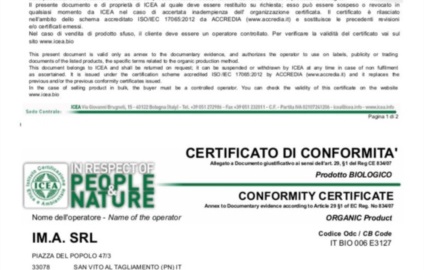 Certificazione Caff&#232; PEPITA BIO
